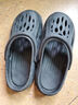 洁丽雅踩屎感洞洞鞋男士夏季户外开车凉鞋厚底防滑防臭沙滩包头拖鞋外穿 灰色 42-43 【标准码】 实拍图