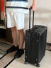 SOO行李箱多功能箱包拉杆箱学生大容量旅行密码箱皮箱杯架黑色26英寸 实拍图