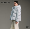 爱居兔（EICHITOO）保暖蓬松短款羽绒服冬季新款女连帽新年冬外套EWRAJ4Q705A 浅蓝08 L 实拍图