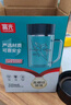富光双层玻璃杯商务泡茶杯子 大容量男女耐热办公水杯带把黑色320ml 实拍图