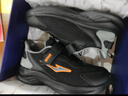 鸿星尔克（ERKE）童鞋男女童密网跑鞋新品大小童运动鞋【鸣鸥】正黑/钢灰色39 实拍图