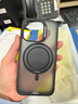 倍思【创新指环扣】适用iphone15pro手机壳苹果15pro保护套Magsafe磁吸充电支架360°旋转 黑 实拍图