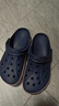 卡骆驰（CROCS）洞洞鞋贝雅卡骆班轻便耐磨一脚蹬休闲鞋|205089 深蓝/辣椒红-4CC 40 (250mm) 实拍图