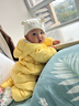 巴拉巴拉童装婴儿连体衣轻薄羽绒服宝宝衣服2025冬装抱衣爬服男童女童萌趣 黄色雪人-白鸭绒 73 cm-充绒量37g 实拍图