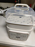 美的（Midea）电炖锅 电炖盅 快炖隔水炖煮家用煮粥婴儿宝宝辅食锅bb煲汤锅燕窝炖盅4.5L白瓷内胆炖汤锅上蒸下炖 4.5L 【上蒸下炖】一盅五胆 实拍图