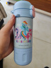 GULOO儿童保温杯女孩库洛米双饮吸管水杯316不锈钢小学生上学专用水壶 蓝色小马宝莉 480ml 送背带+双饮 实拍图