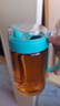 茶花大号带盖玻璃油壶防漏油罐醋壶 酱油瓶调味瓶厨房用品 550ml蓝色(大号1个) 实拍图