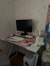 甄严选电脑桌台式电竞桌椅套装组合桌子办公家用桌学习桌书房书桌写字桌 【白架+白碳纤纹面】单桌100*60 实拍图