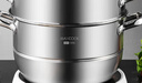 美厨（maxcook）蒸锅 304不锈钢32CM三层蒸锅 加厚复底汤锅 燃气电磁炉通用 实拍图