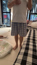 浪莎日系睡裤男短裤全棉夏季薄款五分裤沙滩水洗纯棉带兜可外穿家居裤 实拍图