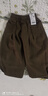 ASK JUNIOR童装儿童裤子男童萝卜裤春装小童磨毛毛呢休闲运动裤 棕咖色 120 实拍图