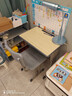 晶霄儿童学习桌椅套装作业课桌子小孩书桌写字桌学校小学生家用可升降 【舒适款】双柱课桌+椅深灰色 实拍图