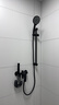 九牧（JOMOO）全铜淋浴花洒套装浴室浴缸家用三联混水阀增压升降简易冷热水龙头 简易花洒黑色-带挂杆 实拍图