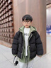 G.duck小黄鸭童装男童羽绒棉服冬季儿童外套冬装加厚假两件棉衣男孩棉袄 黑色【假两件】 高品质羽绒棉 150 建议140-150cm11-12岁cm 实拍图
