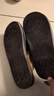 范米尼 头层牛皮棉拖鞋 加宽大码真皮拖鞋居家室内家居鞋老人保暖加厚软底防滑秋冬季男女情侣 601:黑色 28适合41-42码 实拍图