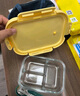 希乐扣Cilock耐热玻璃保鲜盒大容量分格饭盒微波炉便当盒餐盒密封泡面碗圆1050 实拍图