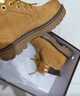 骆驼（CAMEL）王俊凯同款马丁靴高帮户外工装大黄靴情侣 GF122W7790 金黄 38 实拍图
