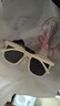 白小奢太阳镜【米白框竖钉】227 墨镜男女款遮阳旅游户外司机开车眼镜 实拍图