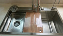摩恩阳光系列厨房水槽大单槽洗菜盆一体盆304不锈钢台上中下家用洗碗水池 四孔集渣银色水槽-圆形抽拉顶配 65*46CM 实拍图