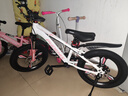 凤凰山地自行车男女变速山地车碟刹青少年儿童自行车学生单车 星际 粉白【单速+三刀轮】 18寸【适合120-155cm】 实拍图