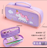安蔻（ANGOO） 可爱布艺文具盒女小学生卡通高颜值大容量网红笔袋儿童铅笔盒男女生文具袋日系简约笔盒 粉色独角兽 实拍图