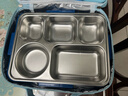 泰福高（TAFUCO）学生饭盒316L不锈钢五格分隔防烫儿童餐盘1.5L带汤碗带餐具T5327 实拍图