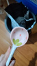 草莓陶瓷碗勺家用高颜值米饭碗少女心甜品碗釉下彩餐具套装 【2个装】草莓陶瓷长柄勺 实拍图