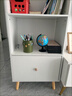 豪瑞森电视柜旁书架落地置物架收纳柜子客厅展示柜靠墙简易家用储物书柜 【大抽屉款】暖白50X30X180公分 实拍图