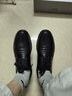 红蜻蜓大码男鞋秋冬牛皮休闲鞋男圆头商务正装皮鞋男WTA306871T黑色45 实拍图