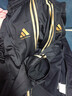 阿迪达斯（adidas）运动套装男秋冬跑步运动套装防风夹克直筒裤两件套 黑金 M 实拍图