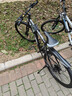 EG7山地自行车成人学生变速越野单车双减震赛车26寸青少年男女 辐条【加厚防滑轮-更安全】黑白 26寸21速【适合：160-180CM】 实拍图