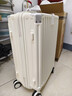 左汀行李箱拉杆箱加厚结实抗摔旅行箱登机箱大容量男女学生密码箱皮箱 烟白色 22英寸 ，适合1-3天短途旅行 实拍图