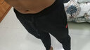 优崛（YOUJUE）街头风纯棉束脚休闲裤男士运动束脚裤修身螺纹休闲长裤子潮牌黑色 黑色 M 实拍图