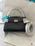 CHARLES&KEITH鳄鱼纹凯莉包手提斜挎婚包包女包生日礼物CK2-50270880-1 Black黑色 S 实拍图