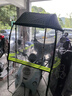 一家有篷电动车挡雨棚篷蓬新款电瓶摩托车遮阳伞冬季防风车棚安全可拆卸 全包围帘款+黑网格 有后视车型（PBY) 实拍图