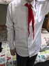 南极人衬衫男 纯色长袖商务衬衫男士棉质舒适衬衣外套修身西装白衬衫男M 实拍图