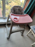 HUAERLE宝宝餐椅家用同款肯德基婴儿餐椅可调高度吃饭餐桌多功能学坐椅子 豪华款【粉色餐盘+坐垫+轮子】 实拍图