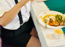 罗蒙男童礼服夏季儿童毕业演出服幼儿园背带裤花童 黑色套装 140 实拍图