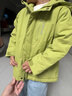 戴维贝拉（DAVE＆BELLA）加厚保暖连帽女童棉服男童棉衣外套儿童冬装幼儿小童冬天外出棉袄 牛油果绿DB16285 120 cm（建议身高110-120cm） 实拍图