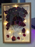 乐卡利干花相框diy 中空框架摆台生日礼物永生花玫瑰花植物标本展示画框 干花相框【A4原木 灯+胶+丝带】 实拍图