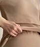 婧麒孕妇保暖内衣上衣秋衣秋裤套装月子服加绒秋冬产后哺乳睡衣女 咖啡色秋衣 L 实拍图