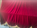 易陶得钢琴罩全罩加厚金丝绒简约防尘立式盖布电钢琴防尘罩琴披凳套罩子 枣红色流苏 全披单件(200*145cm） 实拍图