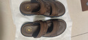 骆驼（CAMEL）男士商务两穿头层牛皮沙滩凉拖鞋 G13M211017 深棕 44 实拍图