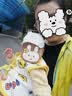 图涂丫婴儿发带护囟门帽0-3-6个月夏季薄款男女宝宝帽子新生儿遮阳胎帽 小动物-水天蓝 大码：帽围40-46cm，建议3月-1岁 实拍图
