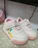 泰兰尼斯秋冬新款学步鞋童鞋女童软底机能鞋男童包头宝宝鞋网面透气面包鞋 白/粉 冬款-加绒（拍大一码） 21 内长14cm 脚长13.0cm 实拍图