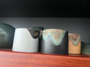 苏氏陶瓷（SUSHI CERAMICS）手绘山水画三色功夫茶杯文创中国风千里江山黑白棕伴手礼盒J0566 实拍图