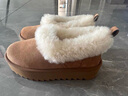 UGG秋季女士茸茸毛鞋领厚底懒人毛毛鞋 1166733CHE|栗色 37 实拍图