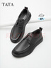 他她Tata软底商务休闲皮鞋黑色英伦增高真皮爸爸鞋男VVK01CM4黑色 42 实拍图