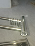 秉慈毛巾架免打孔不锈钢卫生间置物架厕所挂毛巾浴巾架厨房浴室置物架 单层加厚50cm 50cm 实拍图