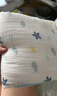 洁丽雅婴儿浴巾纯棉超柔吸水洗澡纱布幼儿童宝宝新生婴儿用品 【包边】 6层 105*105cm清风海蓝 实拍图